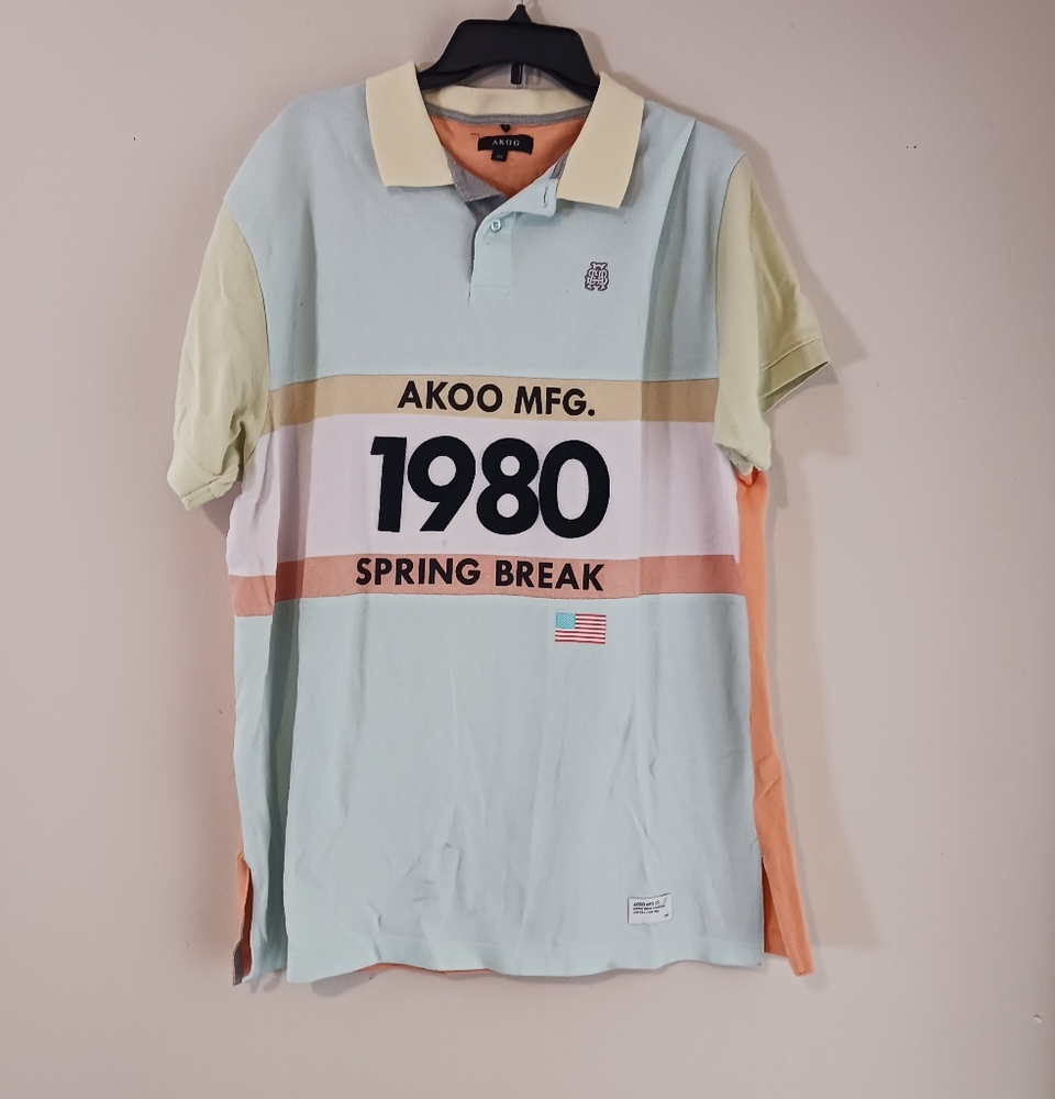 AKOO Men's Multicolor Polo Shirt